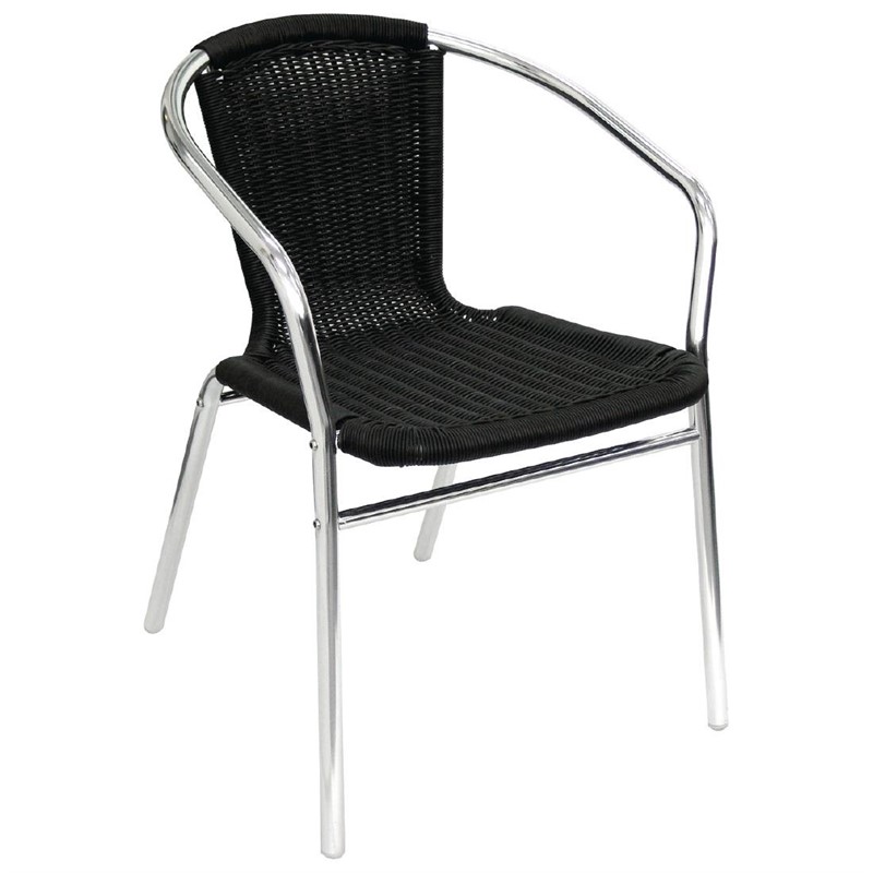 Outdoor Stuhl Hero schwarz für Außenbereich mit Armlehnen Aluminium-ING10611 Outdoor Stuhl Hero schwarz für Außenbereich mit Armlehnen Aluminium-ING10611