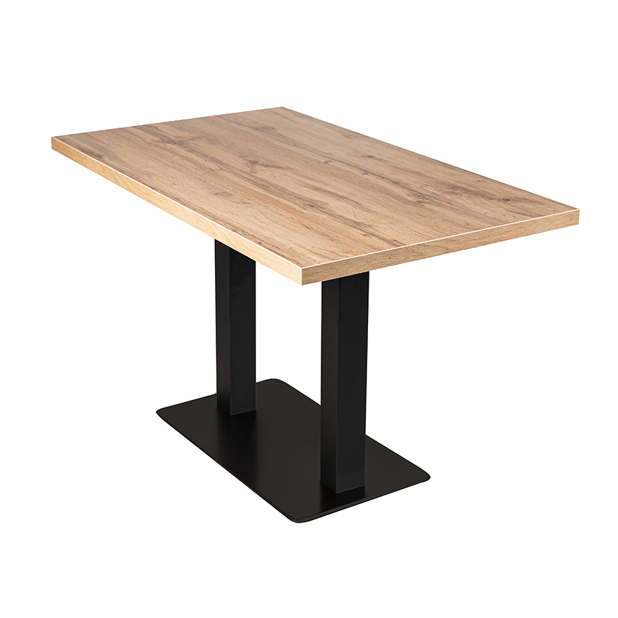 Tisch Andora 100x80cm Eiche Restauranttisch Bistrotisch Gastrotisch Tischbein Schwarz-ING10464 Tisch Andora 100x80cm Eiche Restauranttisch Bistrotisch Gastrotisch Tischbein Schwarz-ING10464