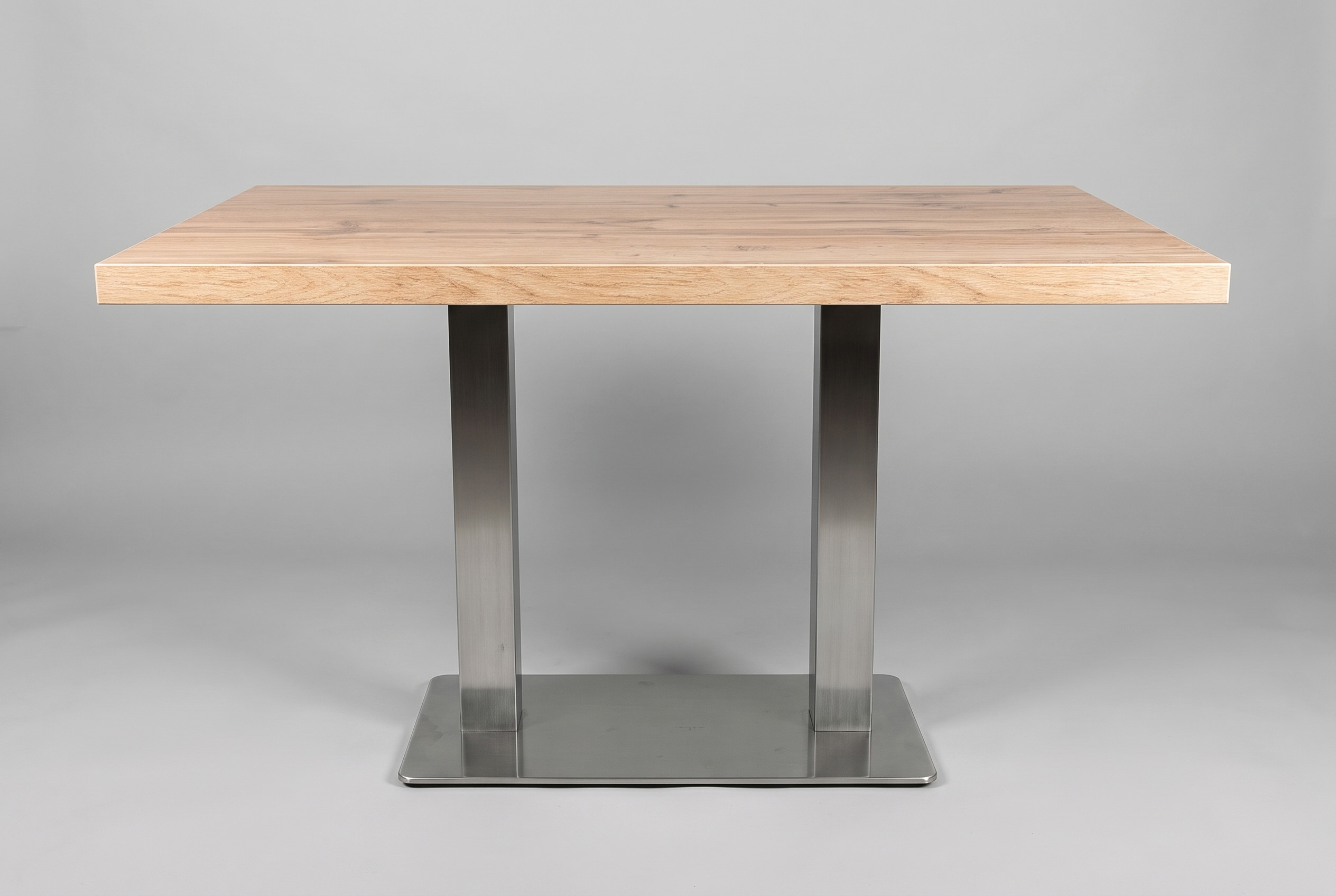 Tisch Andora 120x80cm Eiche Restauranttisch Bistrotisch Gastrotisch Tischbein Silber-ING10618