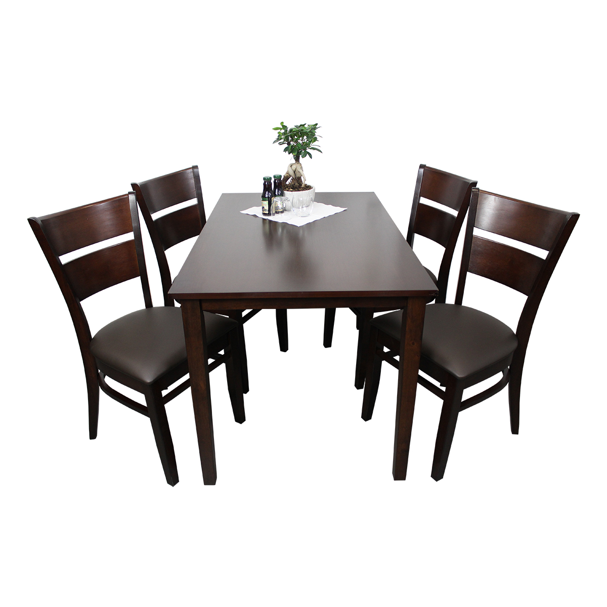 1+4 Garnitur Echtholz 120x75cm Grace Restaurant Stühle Hotel Bistro Tische-SW10171 1+4 Garnitur Echtholz 120x75cm Grace Restaurant Stühle Hotel Bistro Tische-SW10171