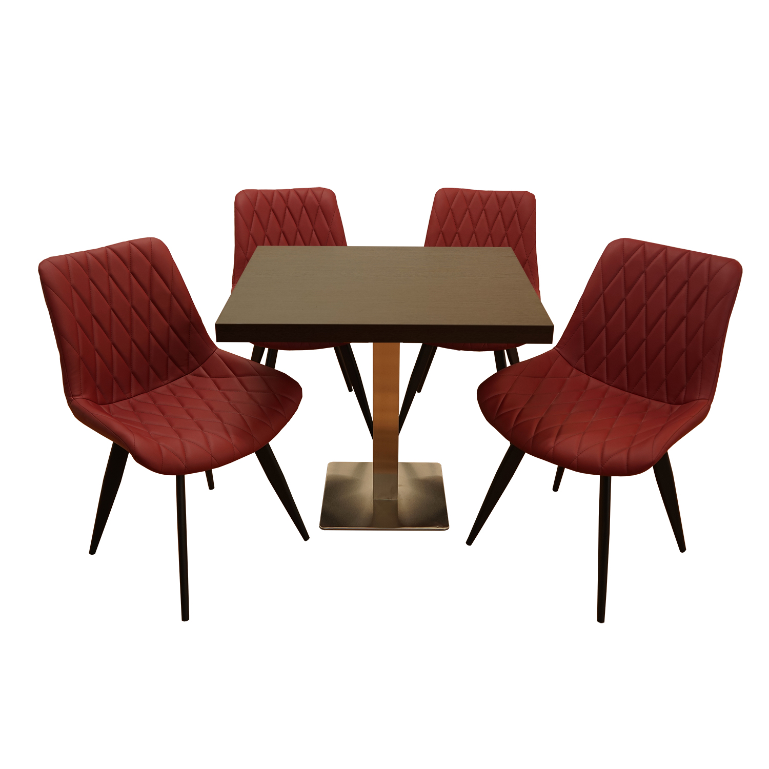 1+4 Garnitur 80x80cm Scarlet weinrot Restaurant Stühle Hotel Bistro Tische-SW10292 1+4 Garnitur 80x80cm Scarlet weinrot Restaurant Stühle Hotel Bistro Tische-SW10292