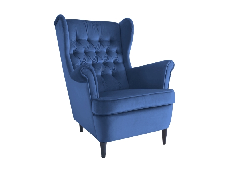 Lounge Ohrensessel Neapel Samtstoff Marine Blau Lounge Ohrensessel Neapel Samtstoff Marine Blau