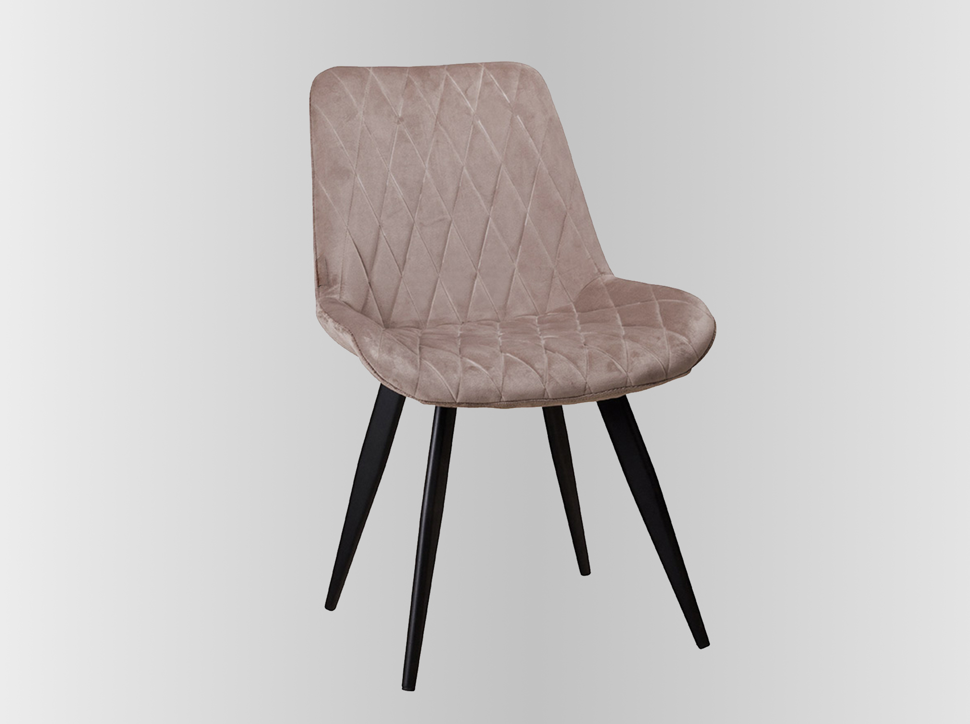 Restaurant Bistro Stuhl Scarlet Velours Samt in Dunkelbeige