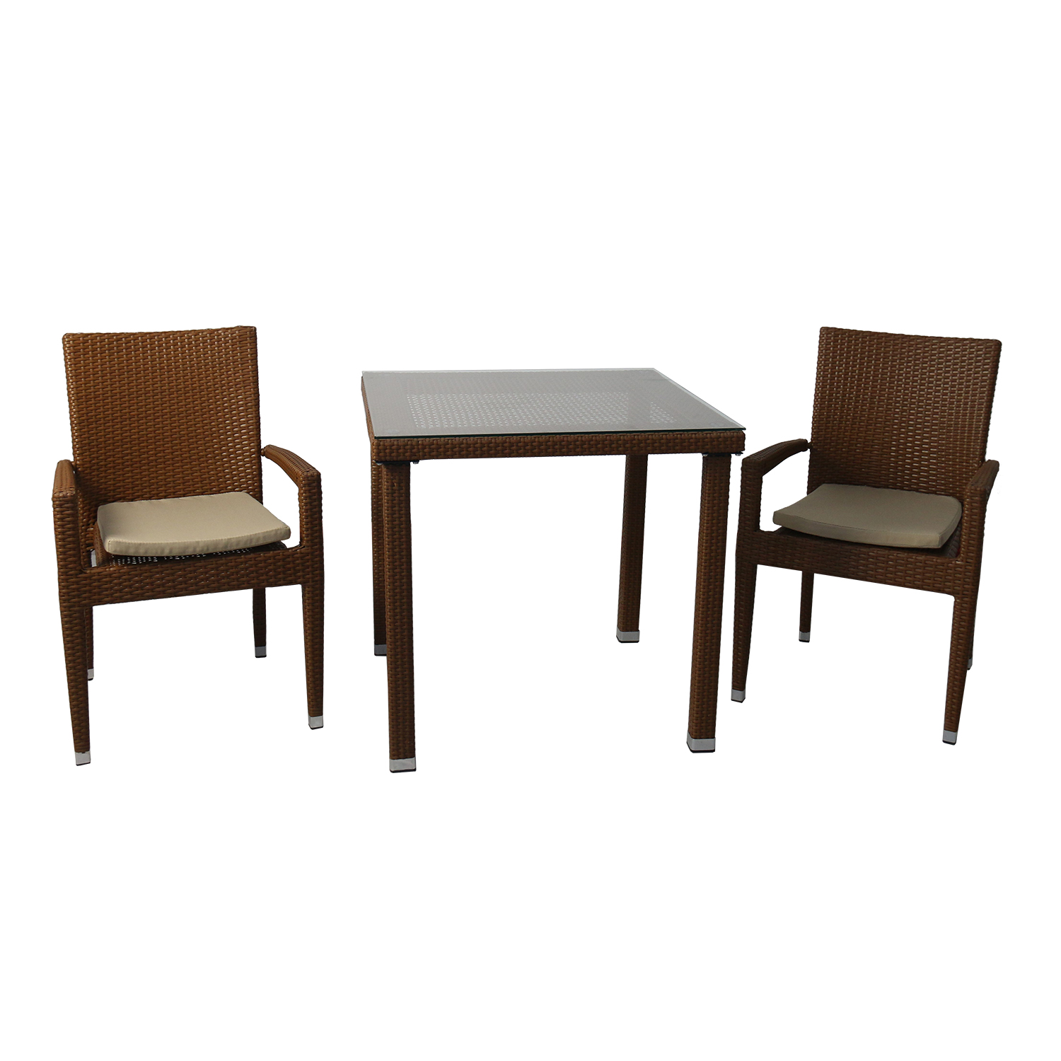 1+2 Rattan Set Verona braun-SW10329