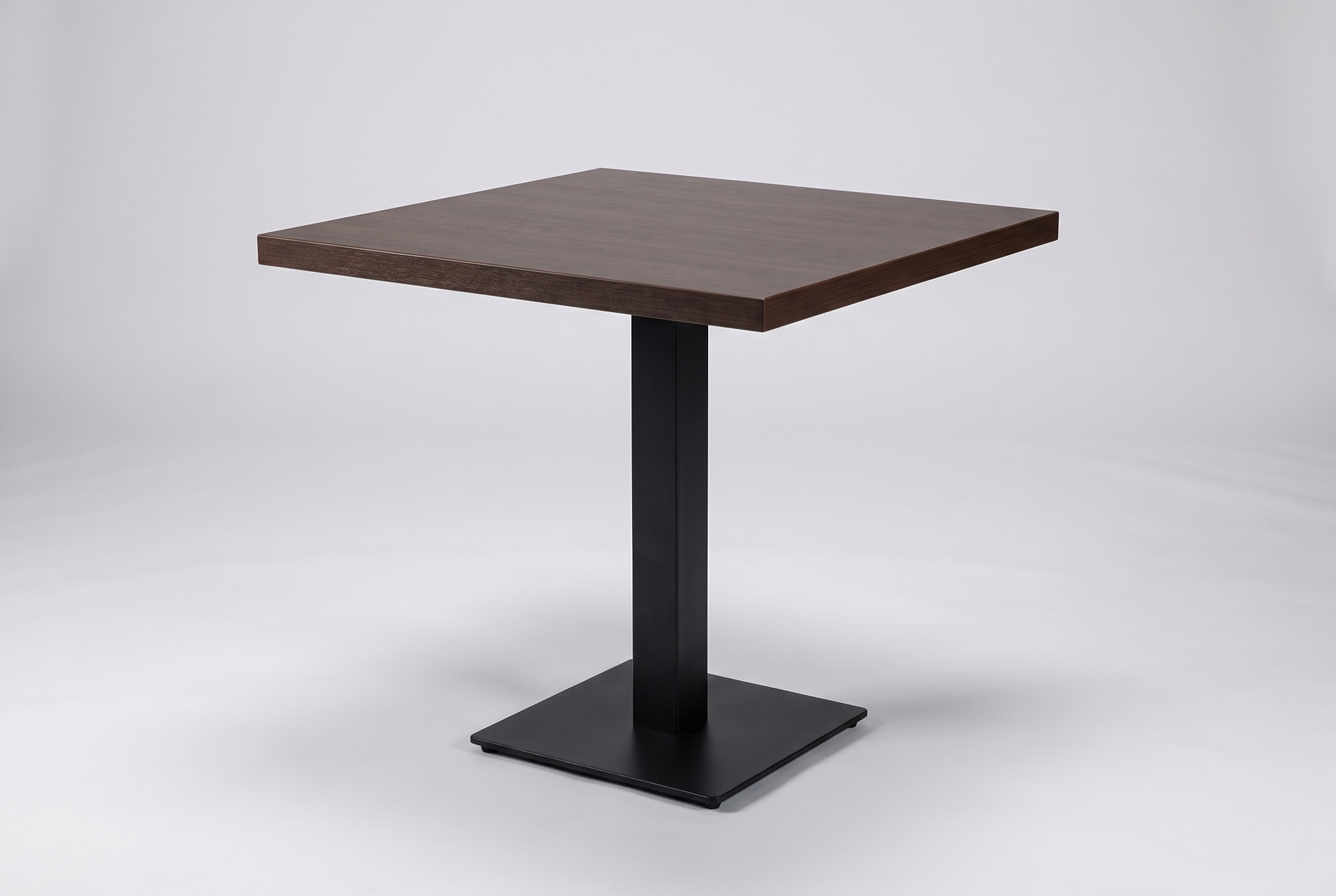 Restaurant Bistro Tisch 70x70x3cm Dunkelbraun Wenge Rom Tischbein Schwarz