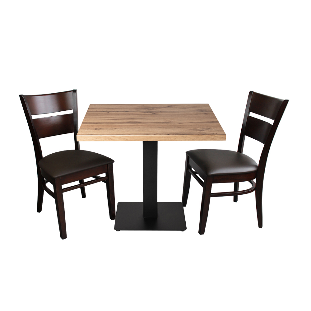 1+2 Restaurant Set 60x60cm Grace Hotel Bistro Tischbein Stühle Gastronomie Möbel-ING10530 1+2 Restaurant Set 60x60cm Grace Hotel Bistro Tischbein Stühle Gastronomie Möbel-ING10530