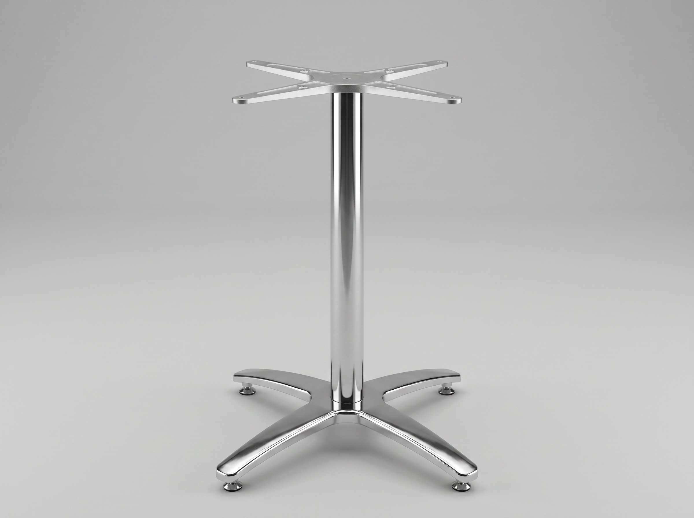 Restaurant Bistro Tischbein Aluminium Silber GT1 Gastronomie Innenbereich Außenbereich