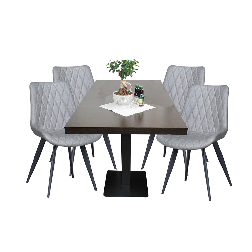 1+4 Garnitur 100x80cm Scarlet grau Restaurant Stühle Hotel Bistro Tische-ING10556 1+4 Garnitur 100x80cm Scarlet grau Restaurant Stühle Hotel Bistro Tische-ING10556