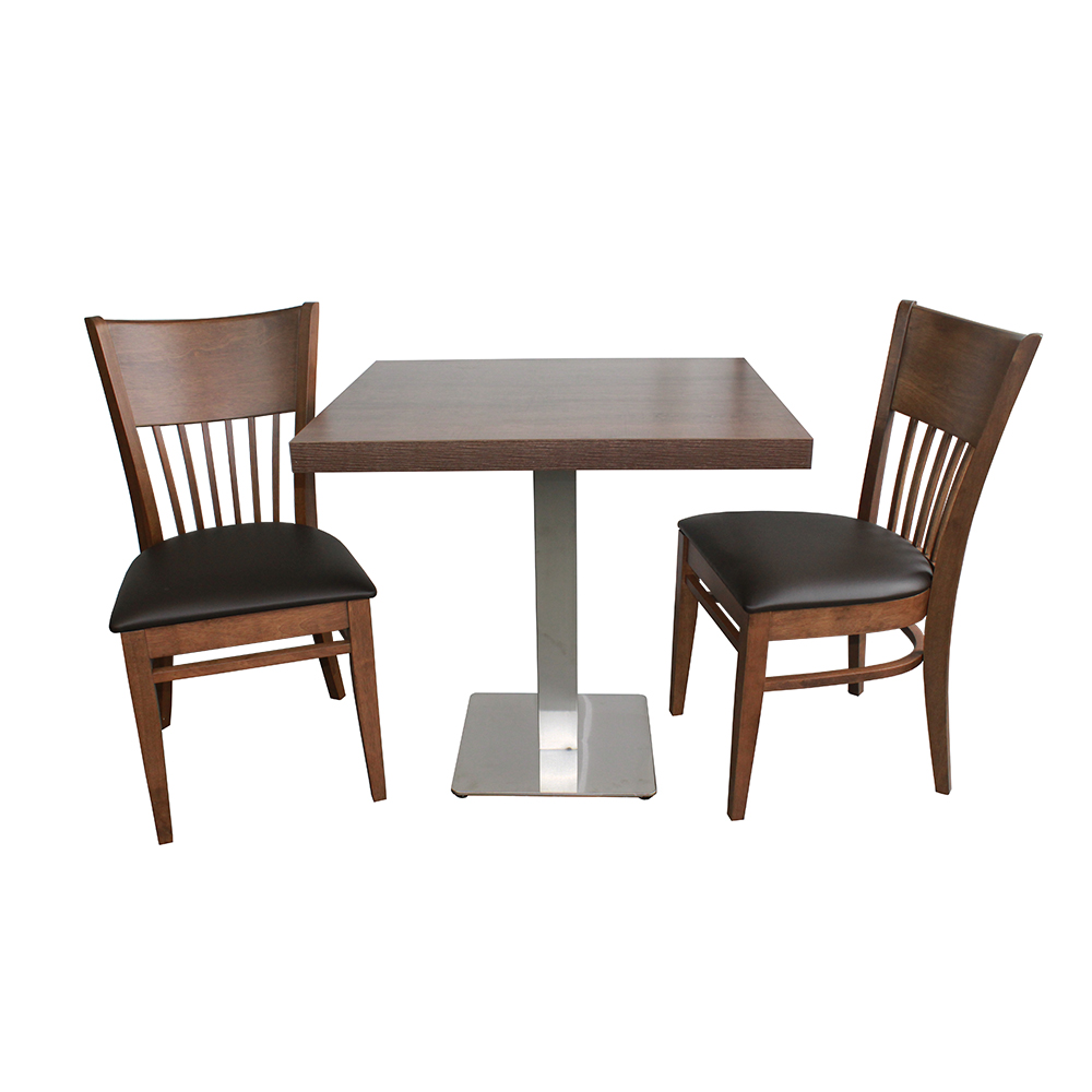 1+2 Set ristorante 50x50cm Vera Hotel Bistro Tavolo con gambe tavolo in ghisa sedie 1+2 Set ristorante 50x50cm Vera Hotel Bistro Tavolo con gambe tavolo in ghisa sedie
