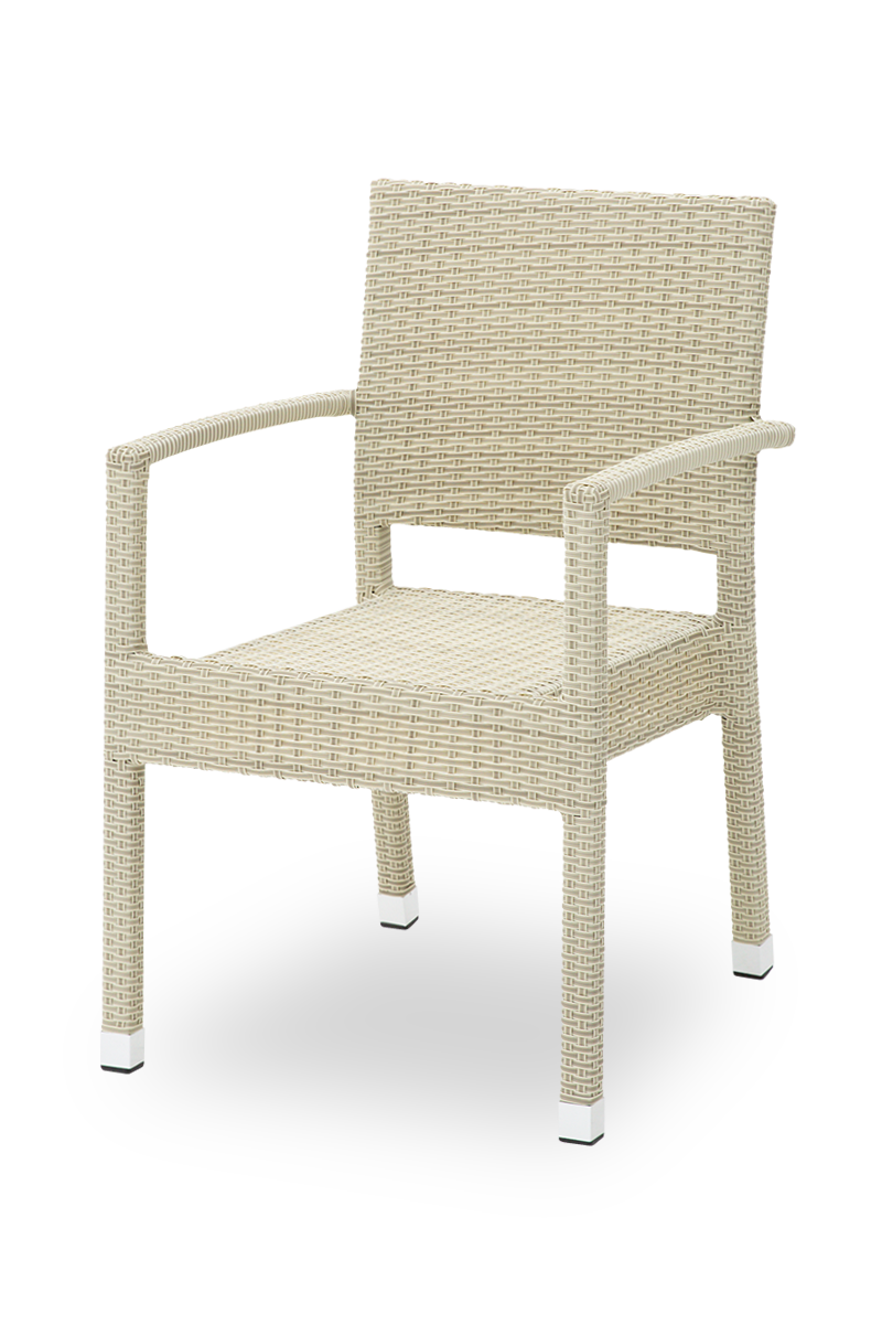 Polyrattan Stuhl Venedig Beige mit Armlehne-SW10257 Polyrattan Stuhl Venedig Beige mit Armlehne-SW10257
