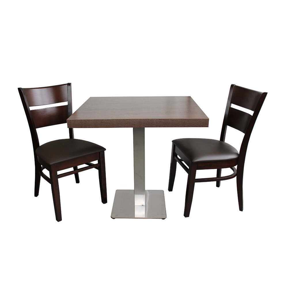 1+2 Set ristorante 50x50cm Vera Hotel Bistro Tavolo con gambe tavolo in ghisa sedie 1+2 Set ristorante 50x50cm Vera Hotel Bistro Tavolo con gambe tavolo in ghisa sedie