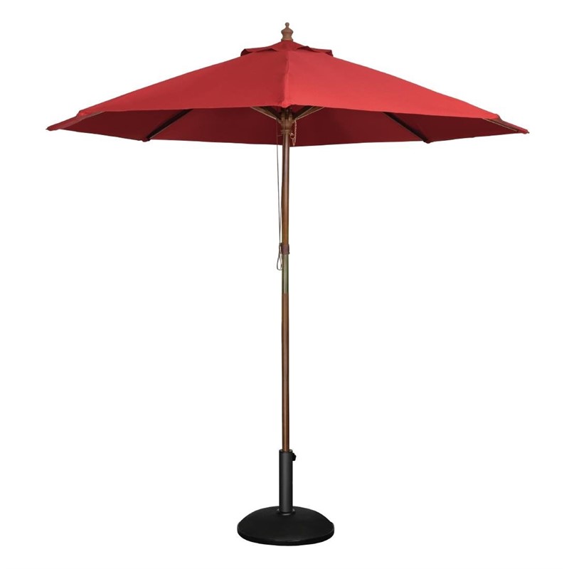 Gastroschirme Outdoor Schirm Sonnenschirm Rot Rund-ING10678.1M Gastroschirme Outdoor Schirm Sonnenschirm Rot Rund-ING10678.1M
