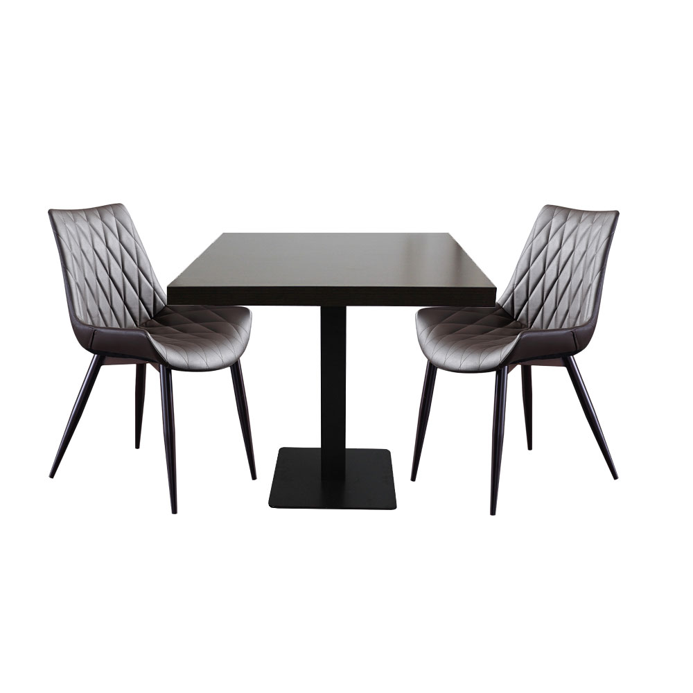 1+2 Garnitur Scarlet 80x80 dunkelbraun Restaurant Tisch und Stühle-SW10250 1+2 Garnitur Scarlet 80x80 dunkelbraun Restaurant Tisch und Stühle-SW10250