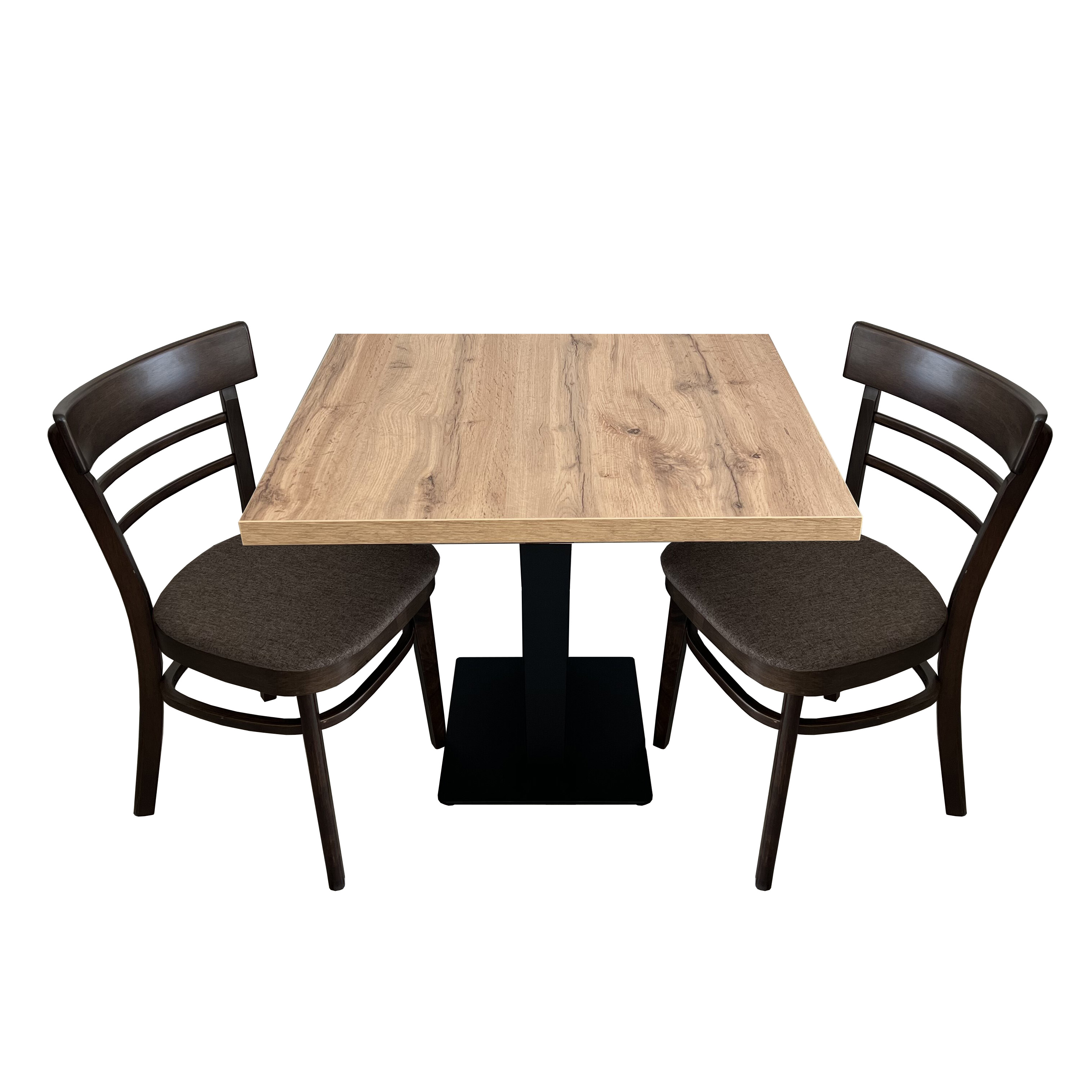1+2 Set Tisch 70x80cm Stuhl Emma Mikrofaser Bistro Stühle Gastronomie Möbel-ING10655 1+2 Set Tisch 70x80cm Stuhl Emma Mikrofaser Bistro Stühle Gastronomie Möbel-ING10655