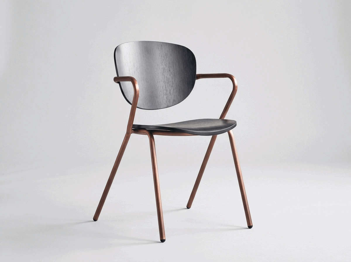 Restaurant Bistro Chaise Copper Retro