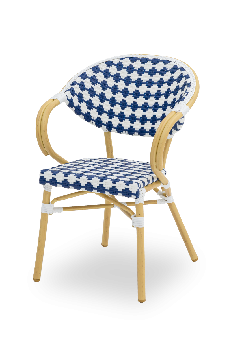 Chaise Udine en bleu en technorattan Outdoor