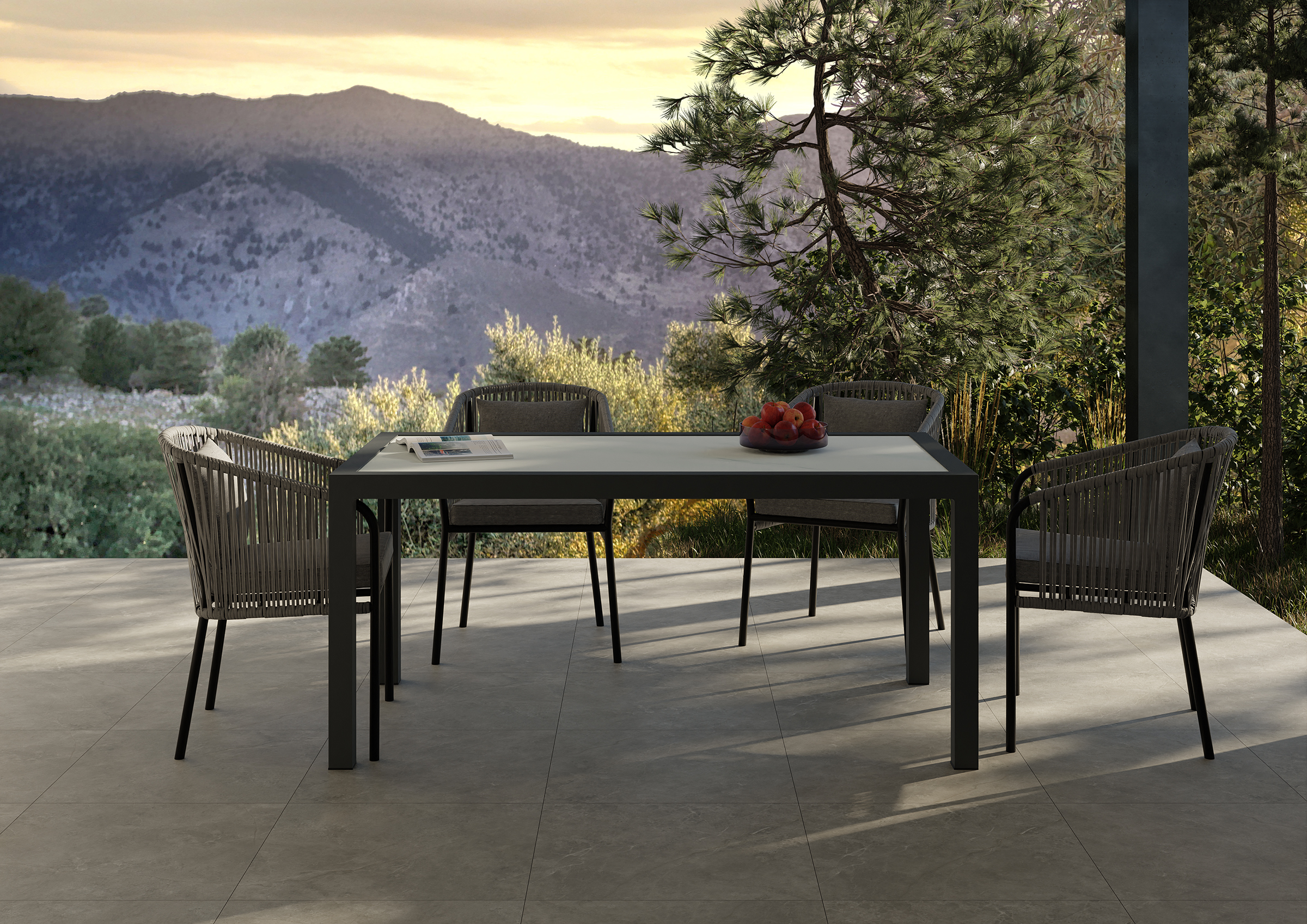 Tisch Marino Line Marmor Optik in Keramikoberflächen 162x87x74cm Tisch Marino Line Marmor Optik in Keramikoberflächen 162x87x74cm