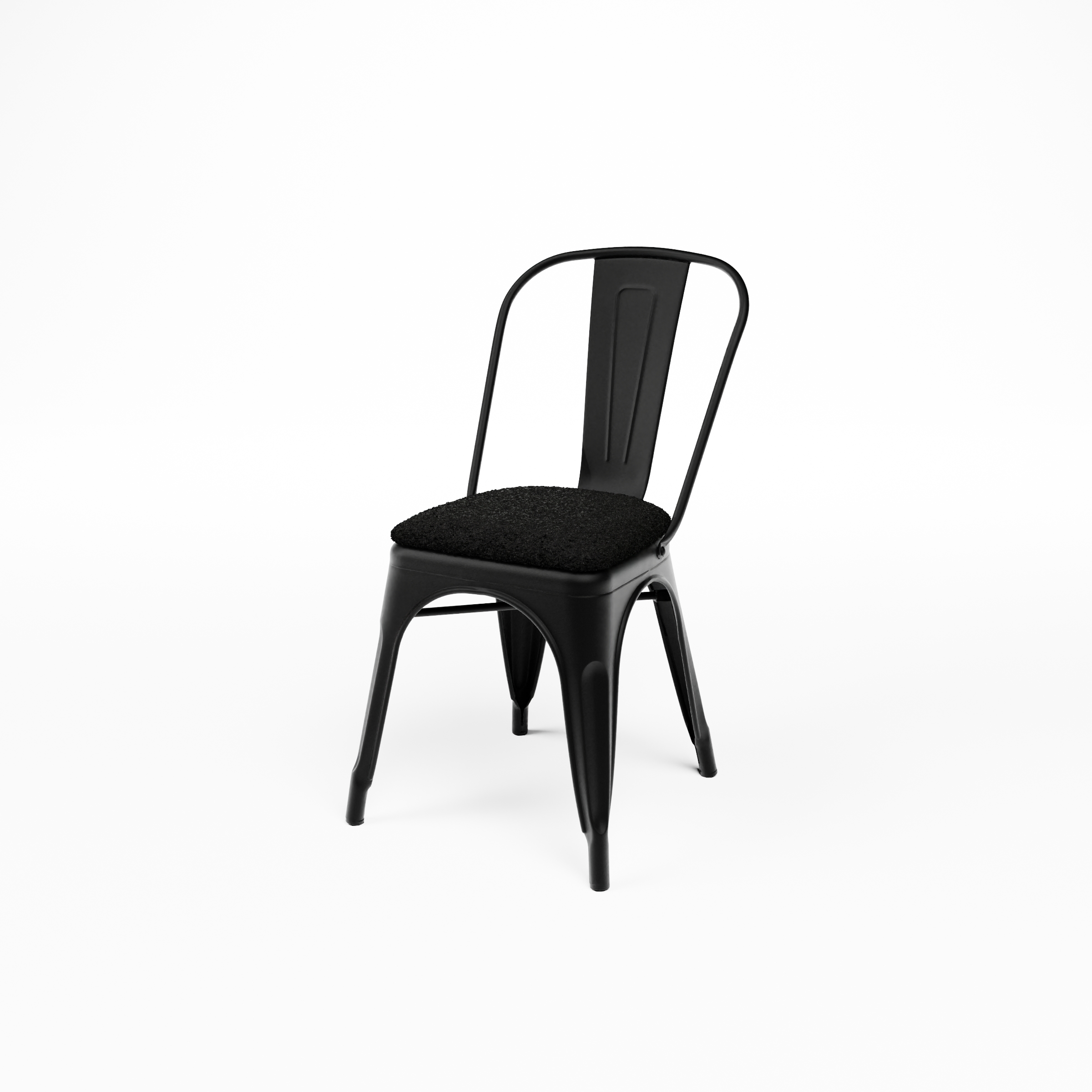 Restaurant Bistro Stuhl aus Stahl Stool Velours mit Sitzpolster Teddy Schwarz Restaurant Bistro Stuhl aus Stahl Stool Velours mit Sitzpolster Teddy Schwarz