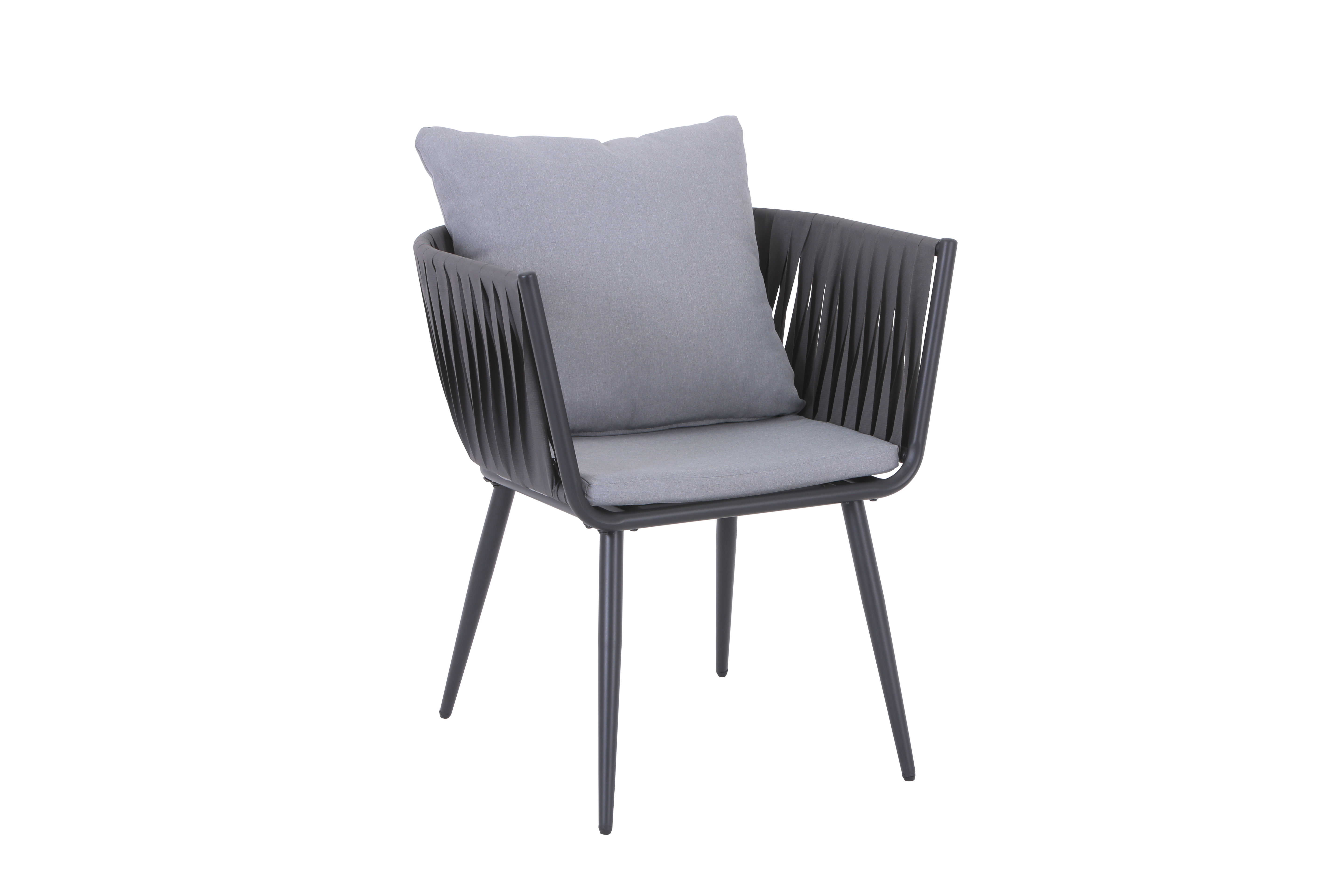 Chaise d'extérieur Siena avec cadre en aluminium pour l'extérieur Fauteuil anthracite Chaise d'extérieur Siena avec cadre en aluminium pour l'extérieur Fauteuil anthracite