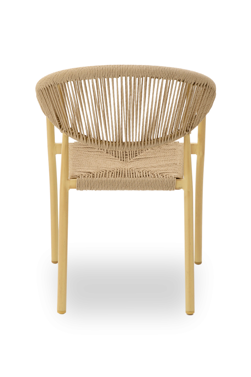 Outdoor Stuhl Latisana Beige mit Armlehne-ING10891