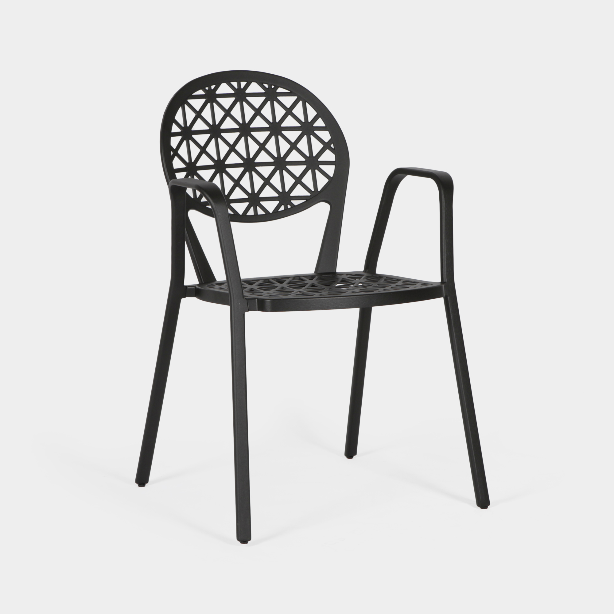 Outdoor Stuhl Aluminium Mersin Schwarz