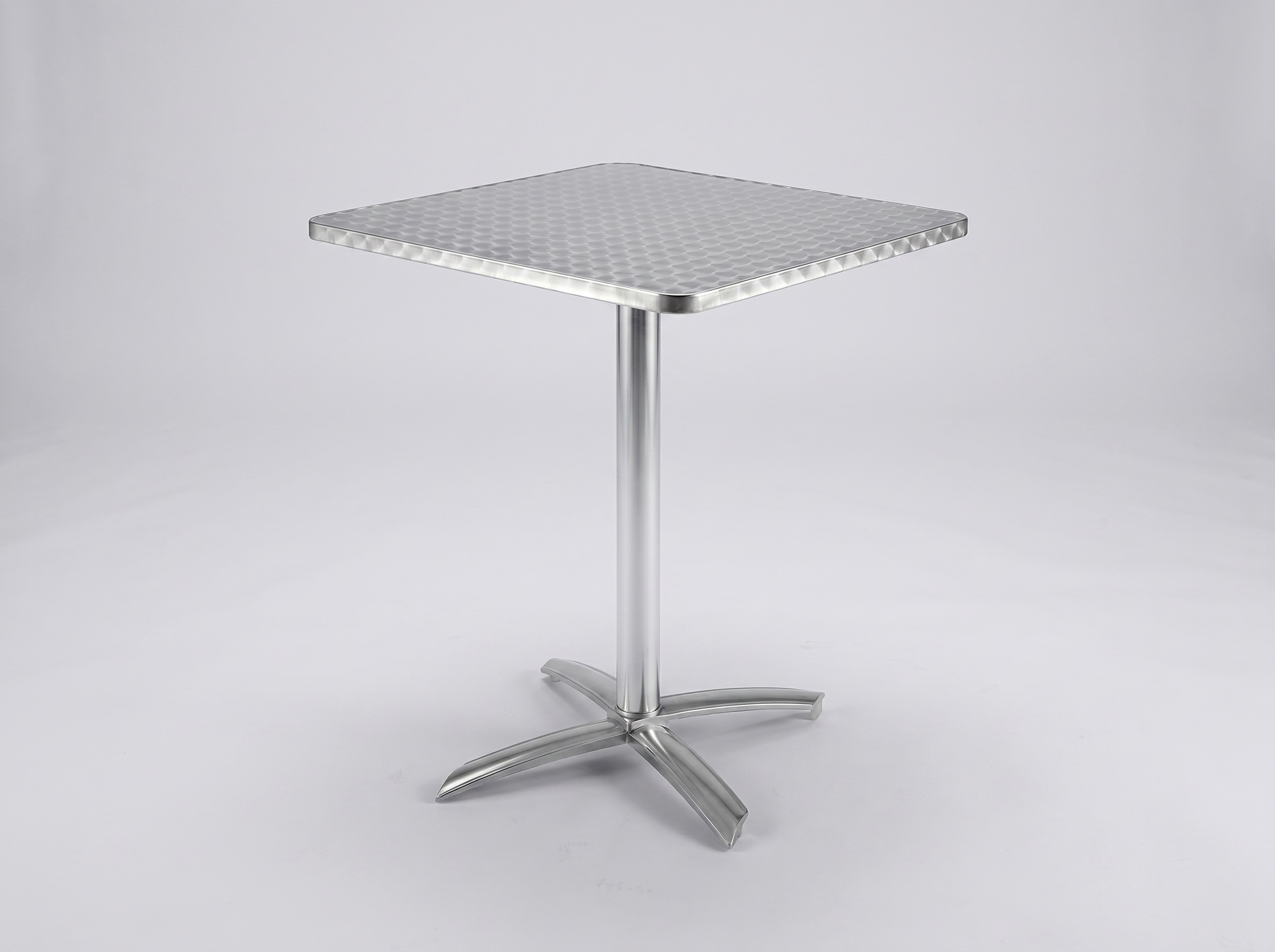 Outdoor Tisch 70x70cm Außenbereich Aluminium und Edelstahl - Lumi