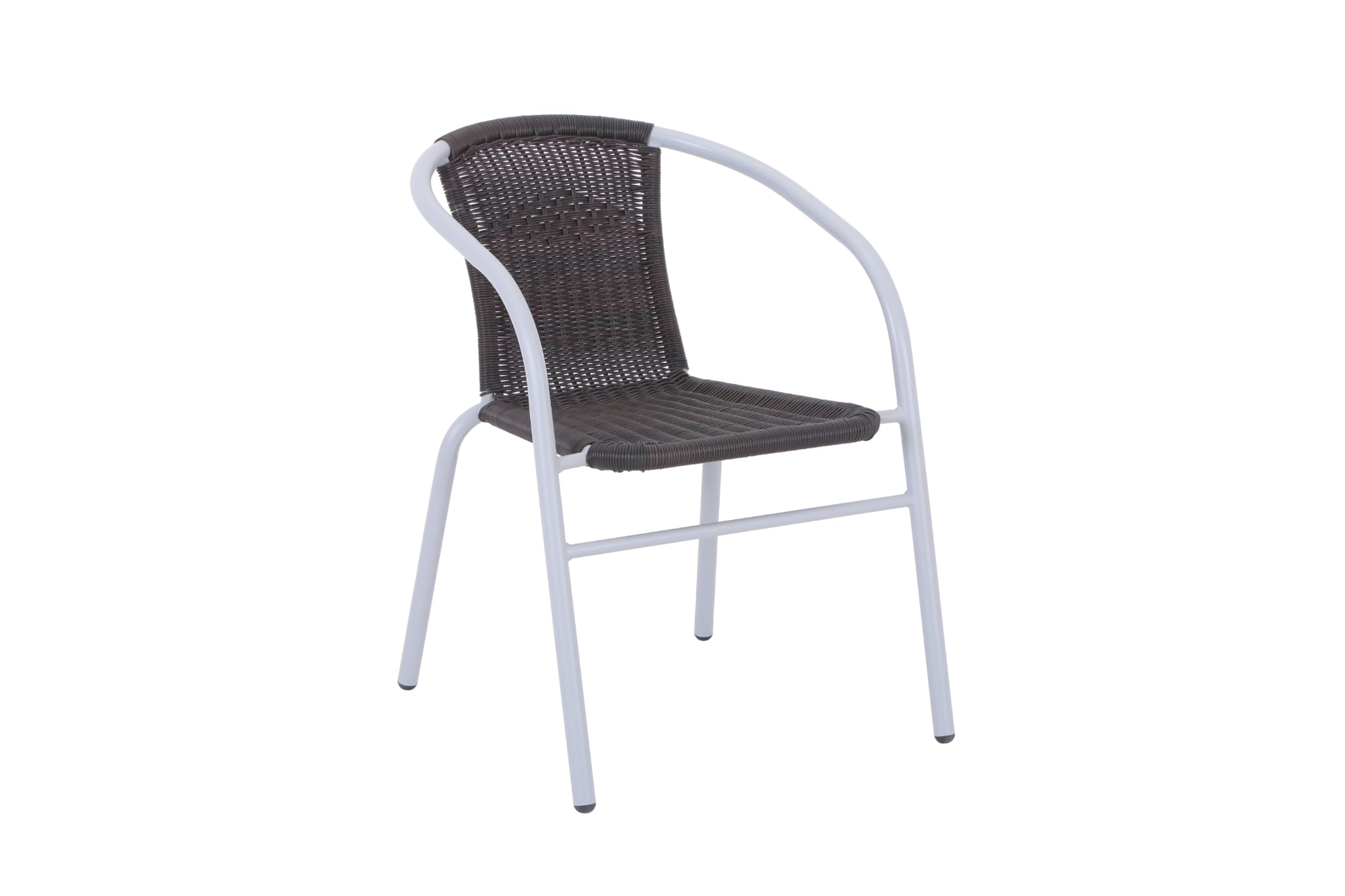 Chaise en poly rotin Mardin Marron