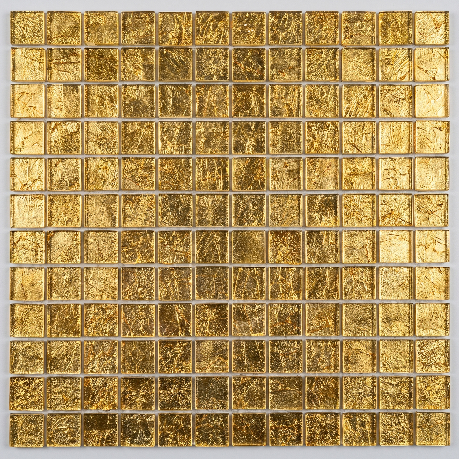 Glasmosaik Lille Gold Metalloptik 23×23x6 mm Gold
