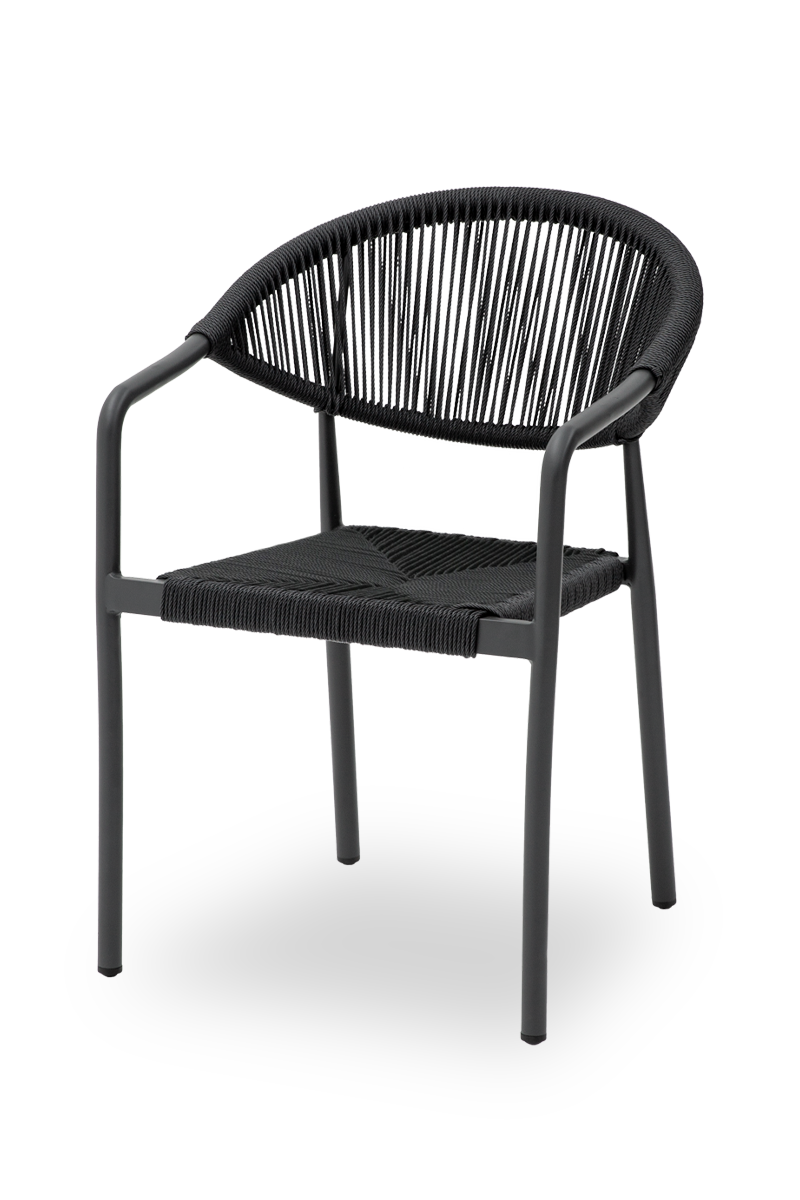 Outdoor Stuhl Latisana Anthrazit mit Armlehne-ING10892 Outdoor Stuhl Latisana Anthrazit mit Armlehne-ING10892