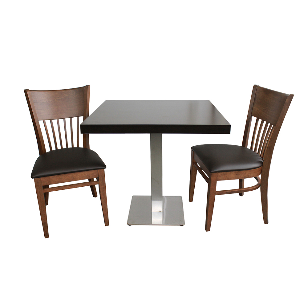 1+2 Set ristorante 50x50cm Vera Hotel Bistro Tavolo con gambe tavolo in ghisa sedie 1+2 Set ristorante 50x50cm Vera Hotel Bistro Tavolo con gambe tavolo in ghisa sedie