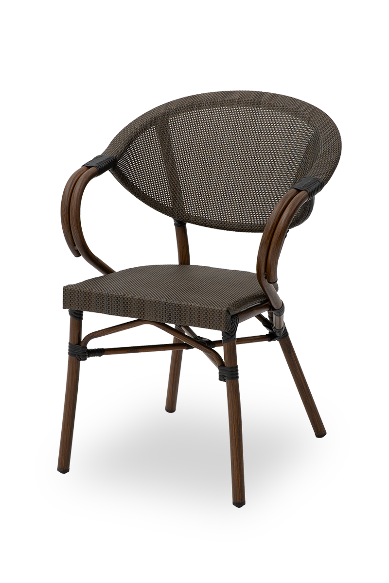 Stuhl Udine in Farbe Altbraun aus Technorattan Outdoor-ING10887 Stuhl Udine in Farbe Altbraun aus Technorattan Outdoor-ING10887