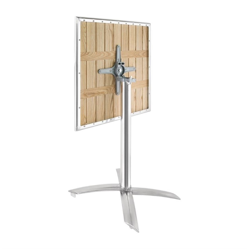 Outdoor Klappbarer Tisch Lero 60x60cm Außenbereich Eschenholz 1 Bein-ING10607