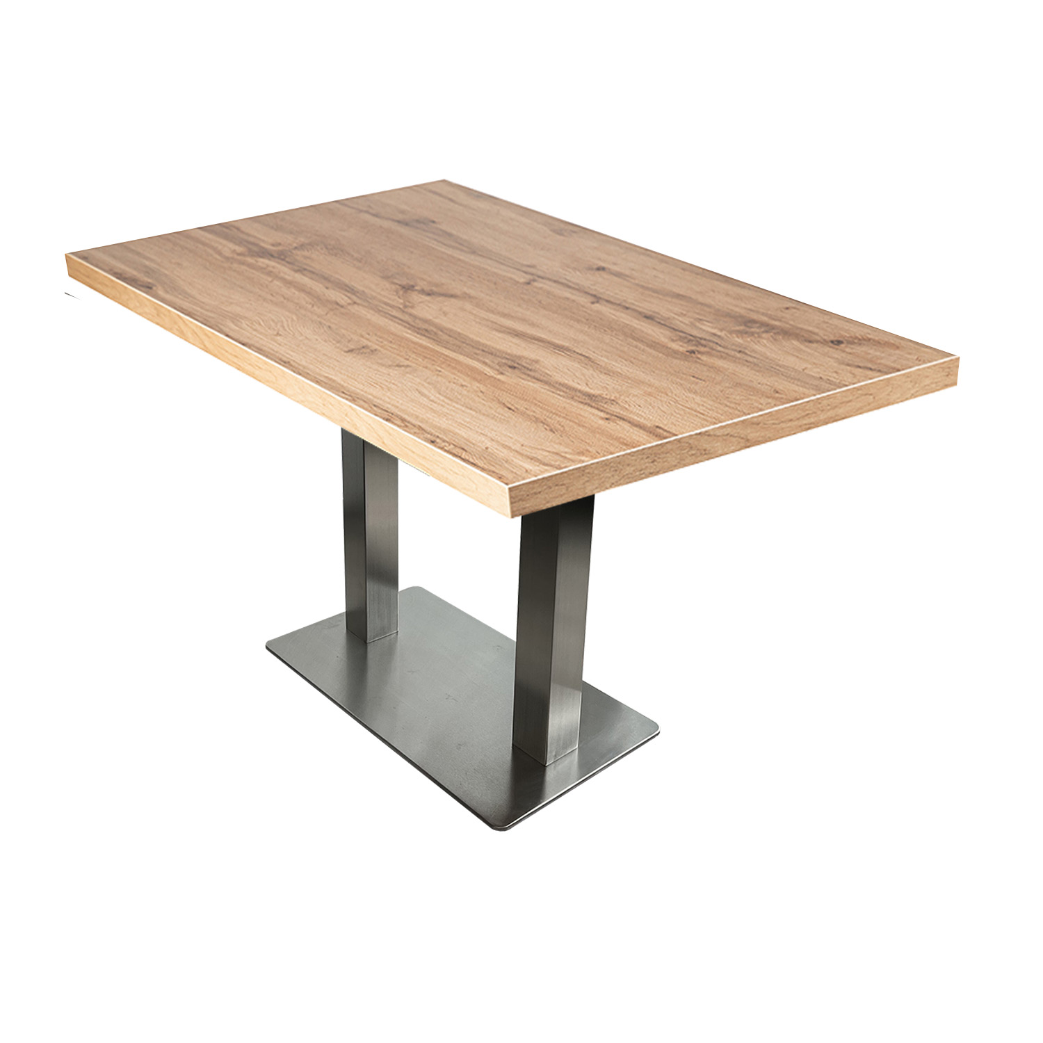 Tisch Andora 120x80cm Eiche Restauranttisch Bistrotisch Gastrotisch Tischbein Silber-ING10618 Tisch Andora 120x80cm Eiche Restauranttisch Bistrotisch Gastrotisch Tischbein Silber-ING10618