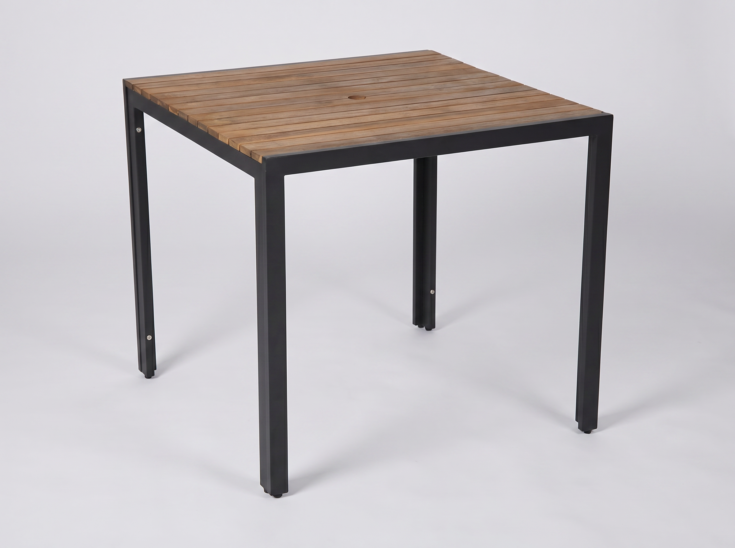 Outdoor Tisch 80x80cm Außenbereich Stahl und Akazienholz - Lero