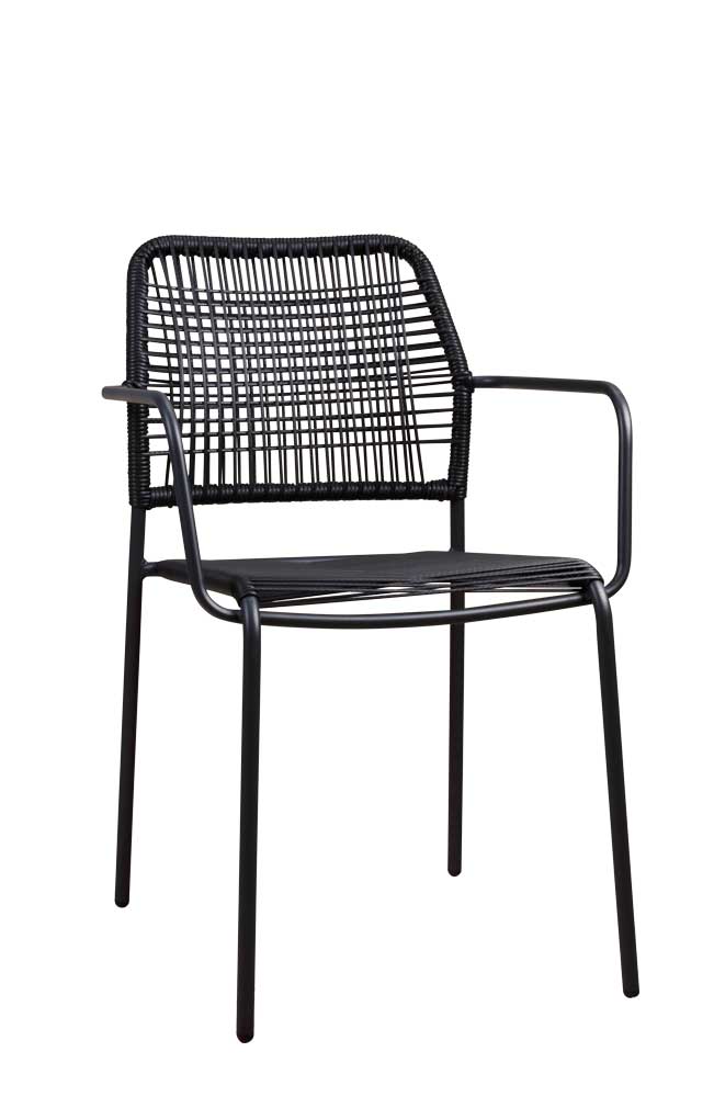 Outdoor Stuhl Kunststoffgeflecht Anthrazit Schwarz Outdoor Stuhl Kunststoffgeflecht Anthrazit Schwarz