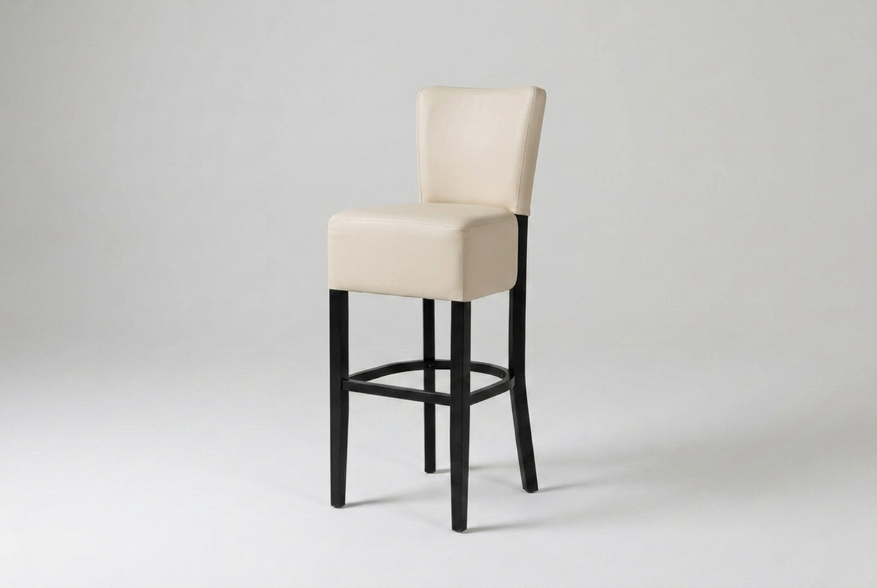 Chaise Tabouret de bar Finja marron foncé similicuir Chaises de restaurant Hôtel Bistro