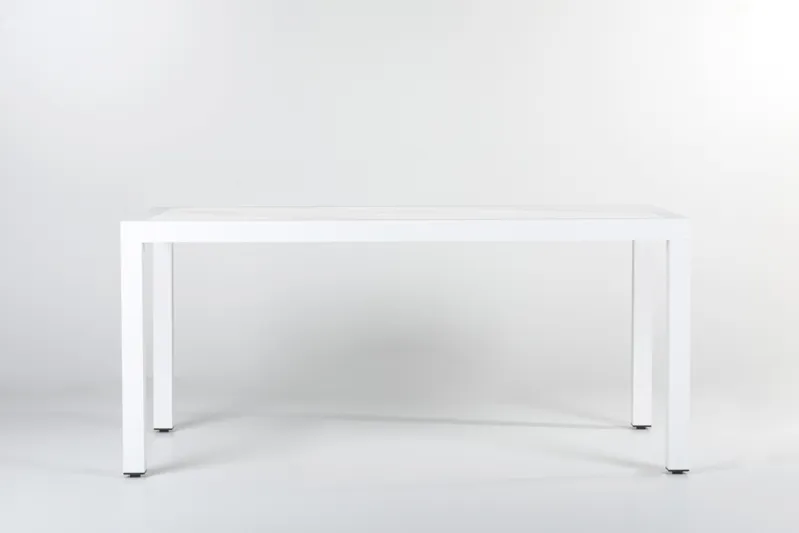 Tisch Marino Line Marmor Optik in Keramikoberflächen Weiß 162x87x74cm Tisch Marino Line Marmor Optik in Keramikoberflächen Weiß 162x87x74cm