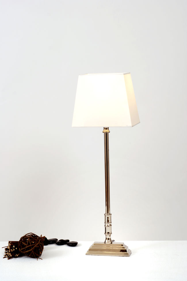 Tischleuchte 1-flg. New York Tower Silber glänzend Tischleuchte 1-flg. New York Tower Silber glänzend