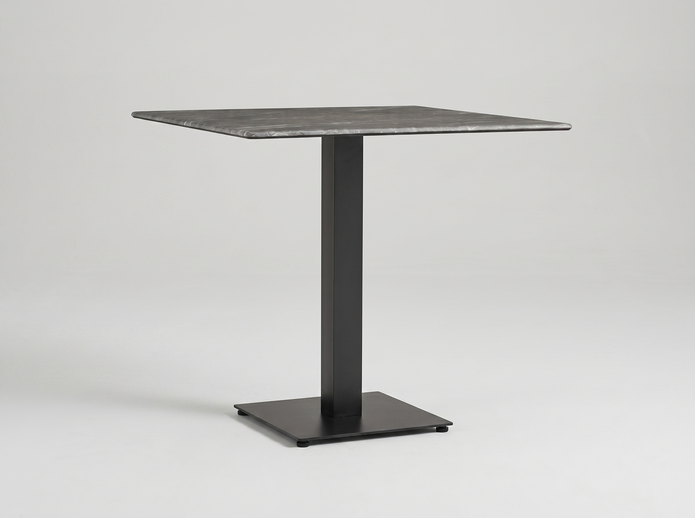 Outdoor Tisch 80x80cm Marmor Optik Grau Compact HPL Tischplatte - Catania