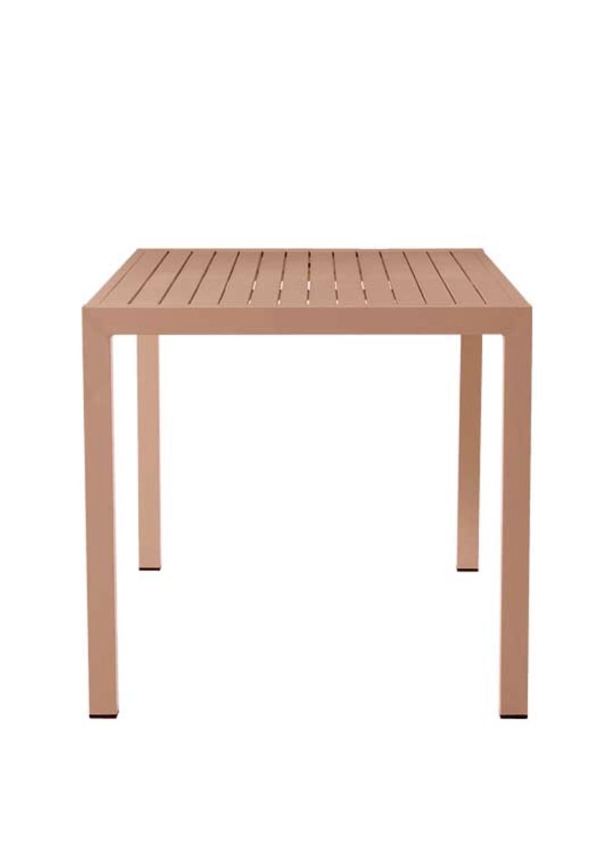 Outdoor Tisch 80x80cm aus Stahl Rot Outdoor Tisch 80x80cm aus Stahl Rot