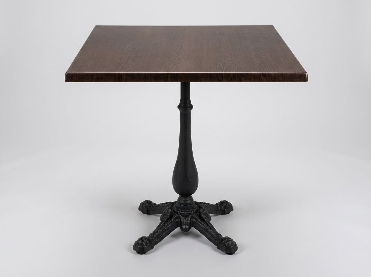 Outdoor Bistro Tisch 70x70cm HPL Dunkelbraun Retro - Brest