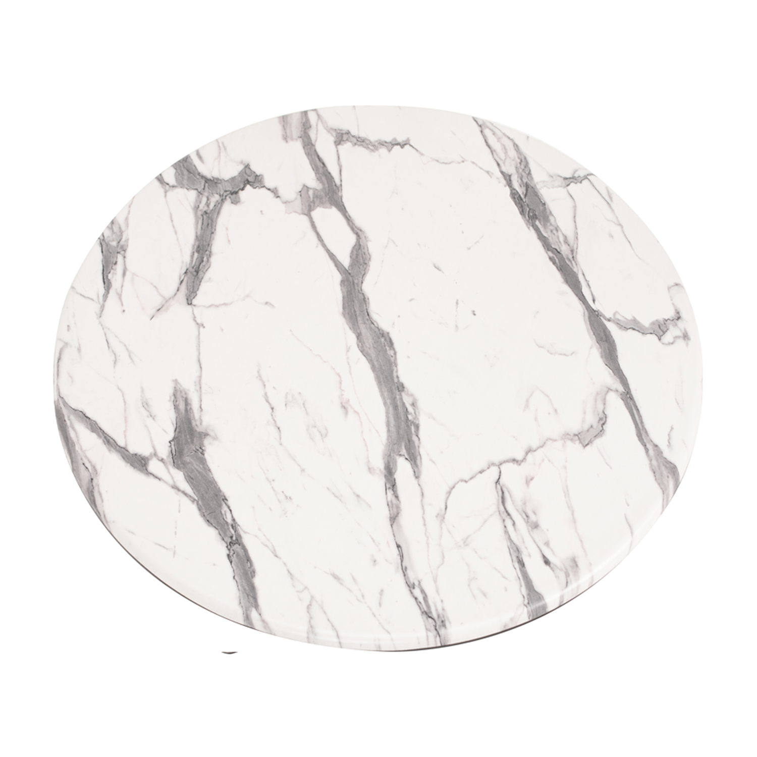 Outdoor Tisch Rund Catania in 60cm Marmor Optik Weiss Compact HPL Tischplatte-ING10905 Outdoor Tisch Rund Catania in 60cm Marmor Optik Weiss Compact HPL Tischplatte-ING10905