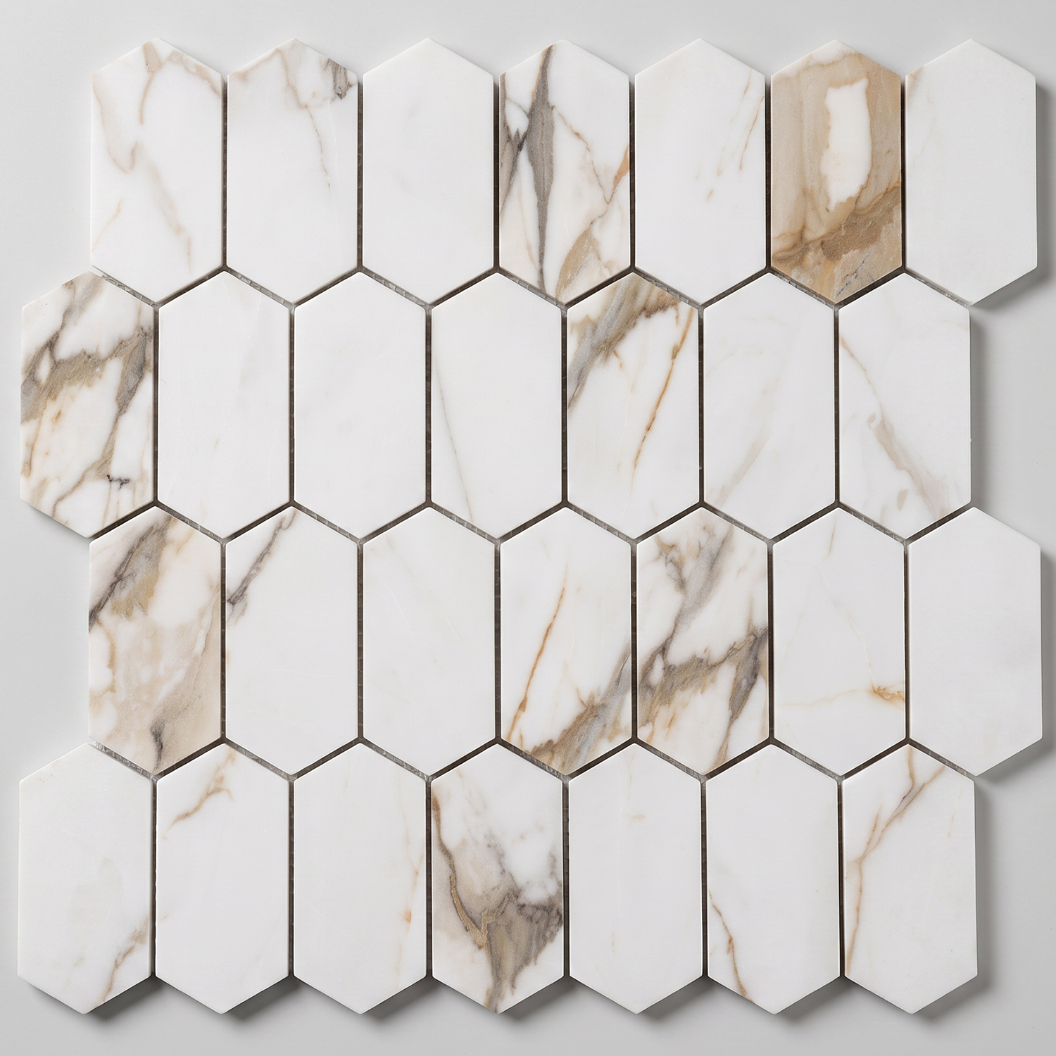 Selbstklebendes Aluminium Mosaik Nantes in Schieferoptik 320x305x3mm Weiß