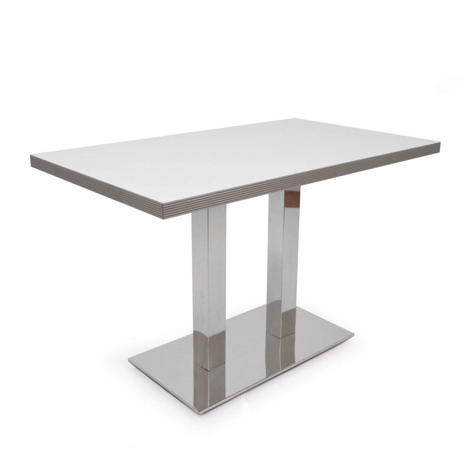 American Dinertisch Weiss 120x69cm Restauranttisch Bistrotisch-ING10600 American Dinertisch Weiss 120x69cm Restauranttisch Bistrotisch-ING10600