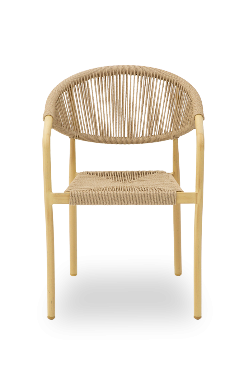 Outdoor Stuhl Latisana Beige mit Armlehne-ING10891