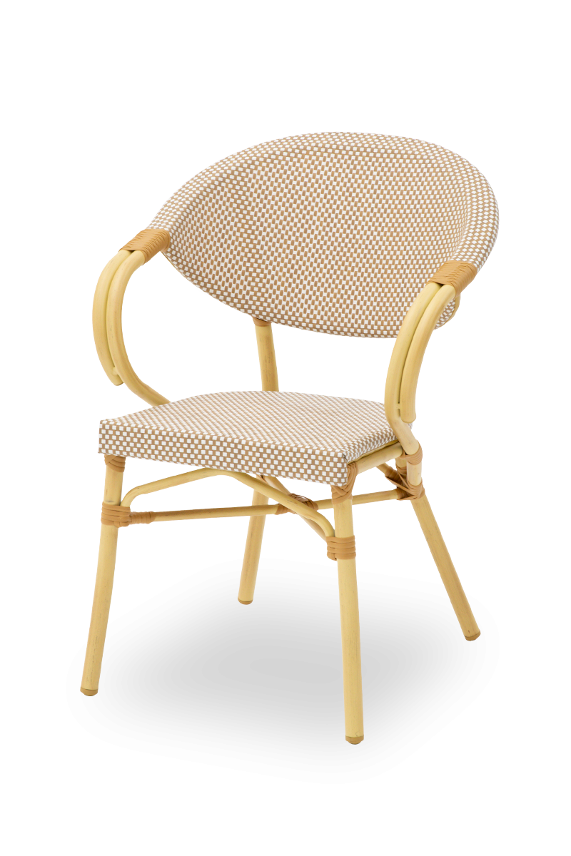 Chaise Udine couleur beige en technorattan Outdoor