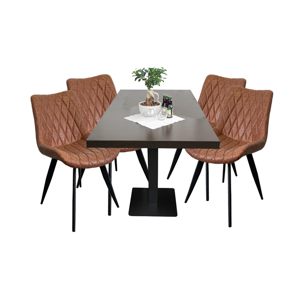 1+4 Garnitur 120x80cm Scarlet altbraun Restaurant Stühle Hotel Bistro Tische-ING10553 1+4 Garnitur 120x80cm Scarlet altbraun Restaurant Stühle Hotel Bistro Tische-ING10553