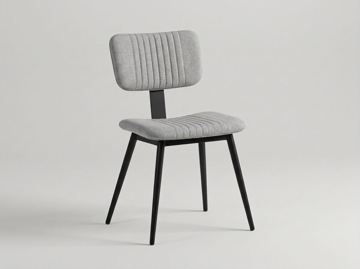 Chaise de restaurant Bistro Habano, rembourrée de tissu gris